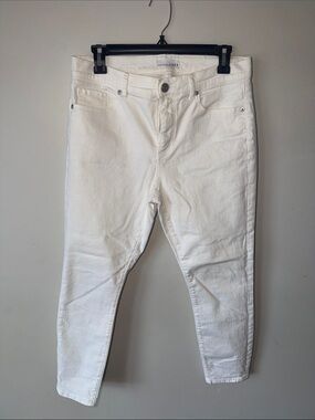 LOFT White Petite Cropped Skinny Jeans